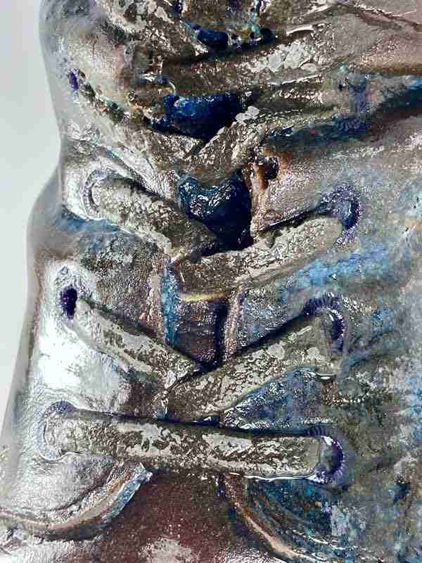 closeup photo of glass laces in boot