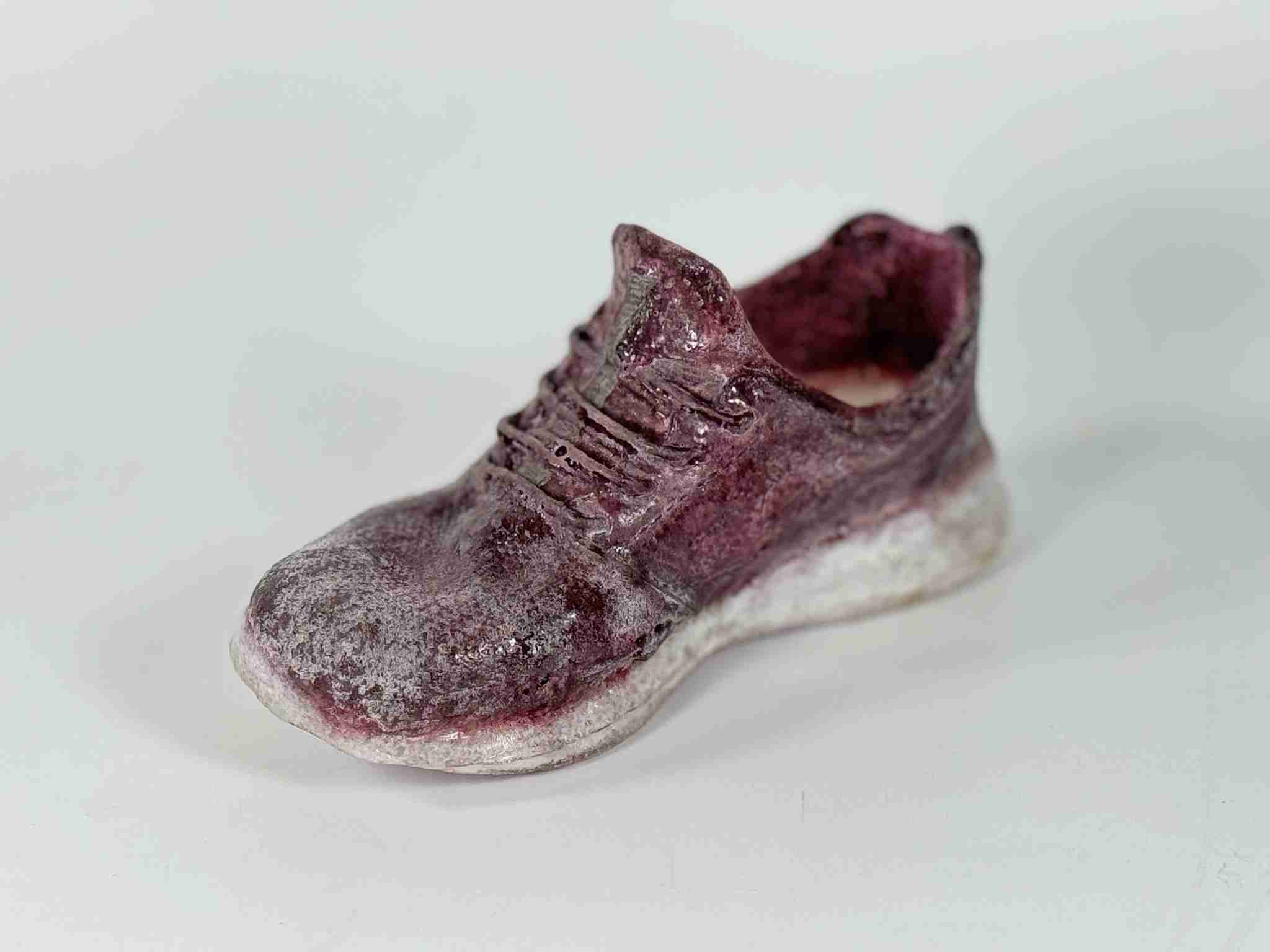 plum girl sneaker with white sole