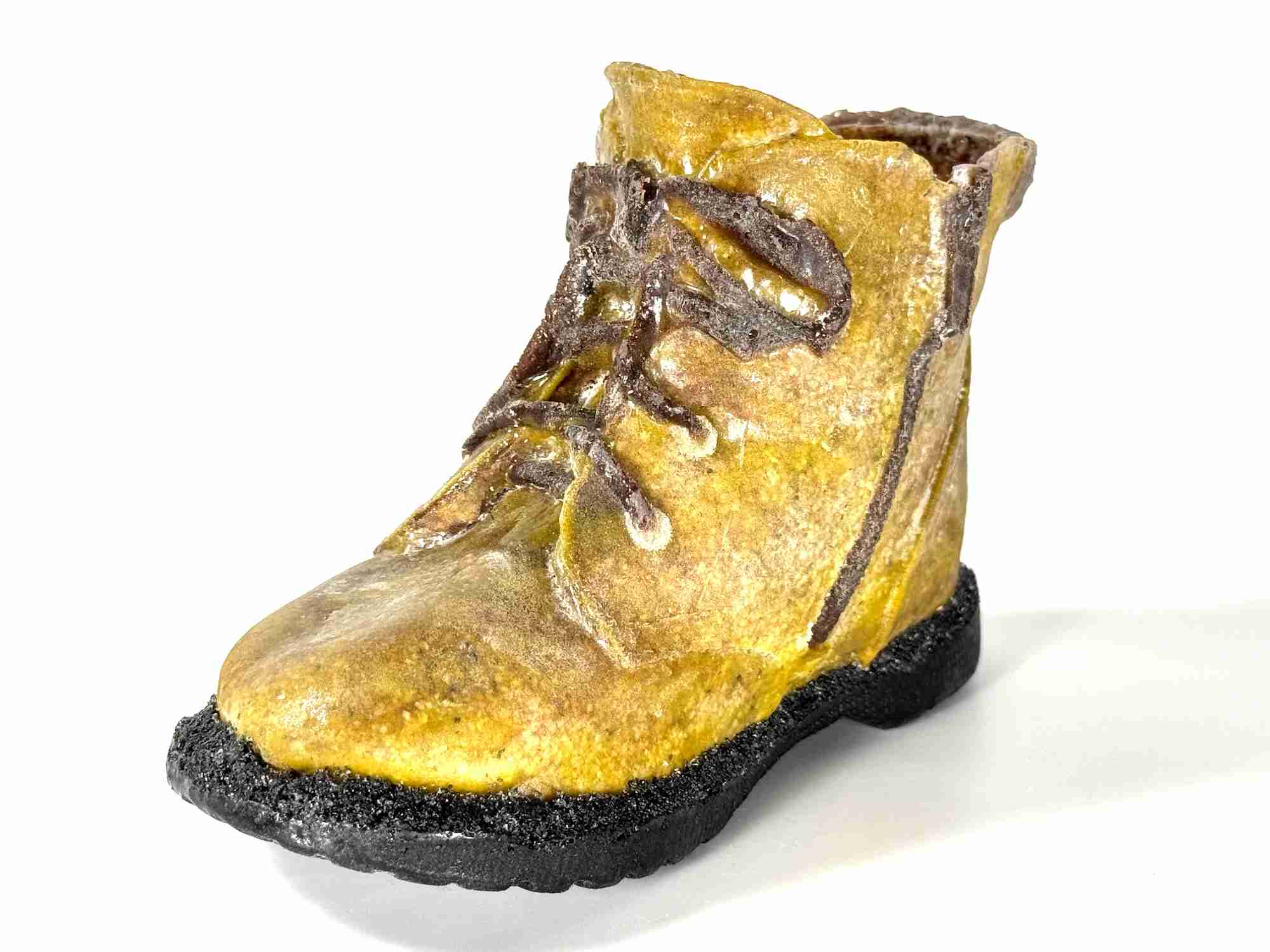 yellow-brown workboots in toddler size created by Dori Settles